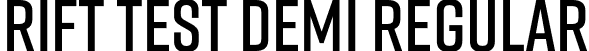 Rift Test Demi Regular font | RiftTest-Demi.otf