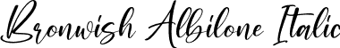 Bronwish Albilone Italic font | Bronwish-Albilone-Italic.otf