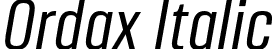 Ordax Italic font | Ordax-Italic.otf