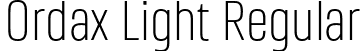 Ordax Light Regular font | Ordax-Light.otf