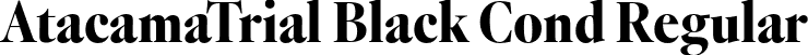 AtacamaTrial Black Cond Regular font | AtacamaTrial-CnBlkContrast.otf