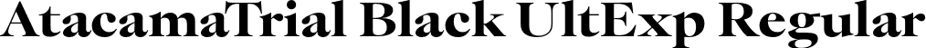 AtacamaTrial Black UltExp Regular font | AtacamaTrial-UExBlkContrast.otf