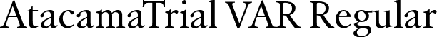 AtacamaTrial VAR Regular font | AtacamaTrial-VF.ttf