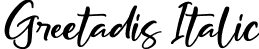 Greetadis Italic font | Greetadis-Italic.otf