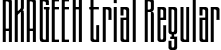 AKAGEEH trial Regular font | AKAGEEHtrial-uploaded-63b5893278c90.otf