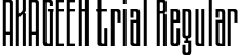 AKAGEEH trial Regular font | AKAGEEHtrial-uploaded-63b58934e3dbd.ttf