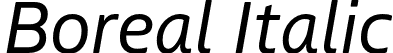 Boreal Italic font | boreal-italic-TRIAL.otf