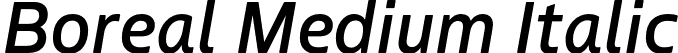 Boreal Medium Italic font | boreal-mediumitalic-TRIAL.otf