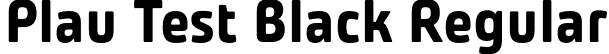 Plau Test Black Regular font | PlauTest-Black.otf