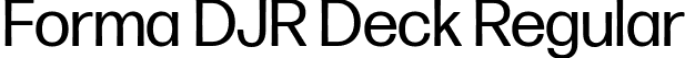 Forma DJR Deck Regular font | FormaDJRDeck-Regular-Testing.ttf