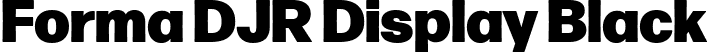 Forma DJR Display Black font | FormaDJRDisplay-Black-Testing.ttf