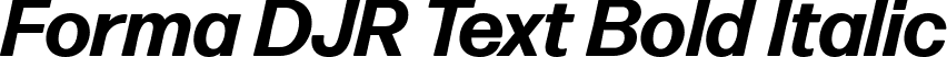 Forma DJR Text Bold Italic font | FormaDJRText-BoldItalic-Testing.ttf