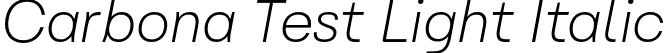 Carbona Test Light Italic font | CarbonaTest-LightSlanted.otf