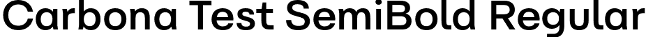 Carbona Test SemiBold Regular font | CarbonaTest-SemiBold.otf