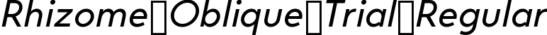 Rhizome Oblique Trial Regular font | Rhizome-ObliqueVariableTrial.ttf
