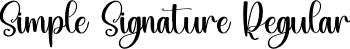 Simple Signature Regular font | Simple-Signature.otf