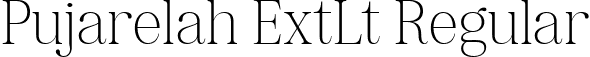 Pujarelah ExtLt Regular font | Pujarelah-ExtraLight.ttf