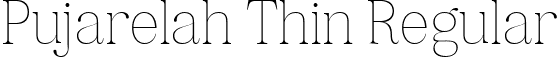 Pujarelah Thin Regular font | Pujarelah-Thin.ttf