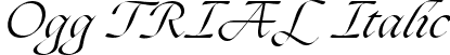 Ogg TRIAL Italic font | Ogg-RegularItalic.ttf
