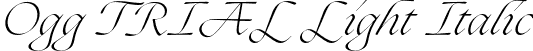 Ogg TRIAL Light Italic font | Ogg-LightItalic.otf