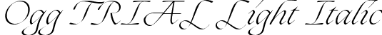 Ogg TRIAL Light Italic font | Ogg-LightItalic.ttf