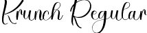 Krunch Regular font | Krunch.ttf