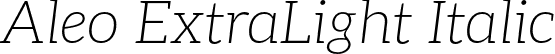 Aleo ExtraLight Italic font | Aleo-ExtraLightItalic.otf