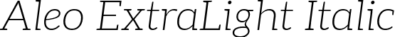 Aleo ExtraLight Italic font | Aleo-ExtraLightItalic.ttf