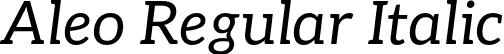 Aleo Regular Italic font | Aleo-RegularItalic.otf