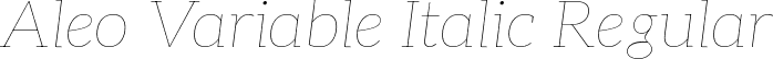 Aleo Variable Italic Regular font | AleoVariableItalicGX.ttf