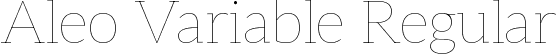 Aleo Variable Regular font | AleoVariableGX.ttf