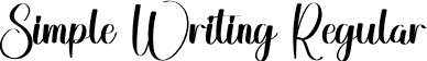 Simple Writing Regular font | Simple-Writing.otf