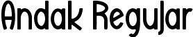 Andak Regular font | Andak.ttf