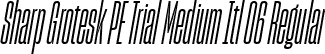 Sharp Grotesk PE Trial Medium Itl 06 Regular font | SharpGroteskPETrialMediumItl-06.ttf