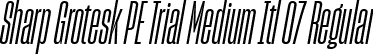 Sharp Grotesk PE Trial Medium Itl 07 Regular font | SharpGroteskPETrialMediumItl-07.ttf