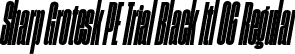 Sharp Grotesk PE Trial Black Itl 06 Regular font | SharpGroteskPETrialBlackItl-06.otf