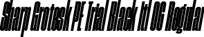 Sharp Grotesk PE Trial Black Itl 06 Regular font | SharpGroteskPETrialBlackItl-06.ttf