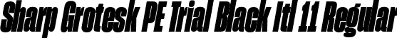 Sharp Grotesk PE Trial Black Itl 11 Regular font | SharpGroteskPETrialBlackItl-11.otf