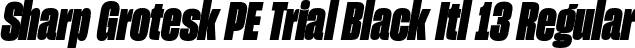 Sharp Grotesk PE Trial Black Itl 13 Regular font | SharpGroteskPETrialBlackItl-13.otf