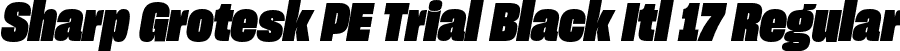 Sharp Grotesk PE Trial Black Itl 17 Regular font | SharpGroteskPETrialBlackItl-17.otf