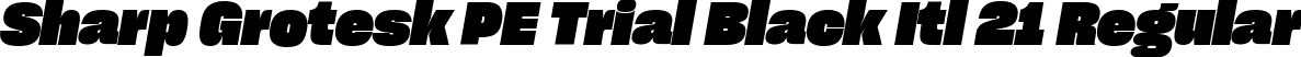 Sharp Grotesk PE Trial Black Itl 21 Regular font | SharpGroteskPETrialBlackItl-21.ttf