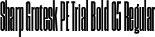 Sharp Grotesk PE Trial Bold 05 Regular font | SharpGroteskPETrialBold-05.otf