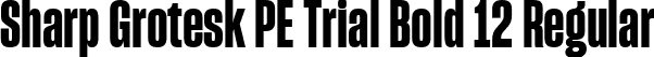 Sharp Grotesk PE Trial Bold 12 Regular font | SharpGroteskPETrialBold-12.ttf