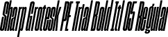 Sharp Grotesk PE Trial Bold Itl 05 Regular font | SharpGroteskPETrialBoldItl-05.ttf