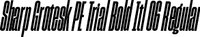 Sharp Grotesk PE Trial Bold Itl 06 Regular font | SharpGroteskPETrialBoldItl-06.otf