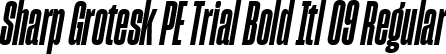 Sharp Grotesk PE Trial Bold Itl 09 Regular font | SharpGroteskPETrialBoldItl-09.ttf