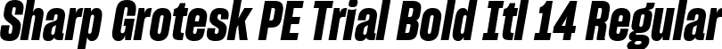Sharp Grotesk PE Trial Bold Itl 14 Regular font | SharpGroteskPETrialBoldItl-14.ttf