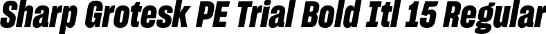 Sharp Grotesk PE Trial Bold Itl 15 Regular font | SharpGroteskPETrialBoldItl-15.otf