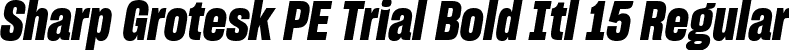Sharp Grotesk PE Trial Bold Itl 15 Regular font | SharpGroteskPETrialBoldItl-15.ttf