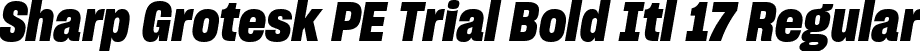 Sharp Grotesk PE Trial Bold Itl 17 Regular font | SharpGroteskPETrialBoldItl-17.ttf